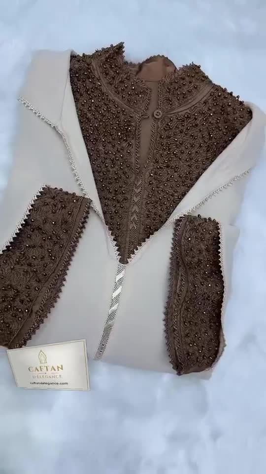 Djellaba Beige & chocolat