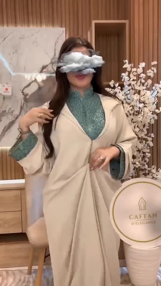 Djellaba Beige & vert