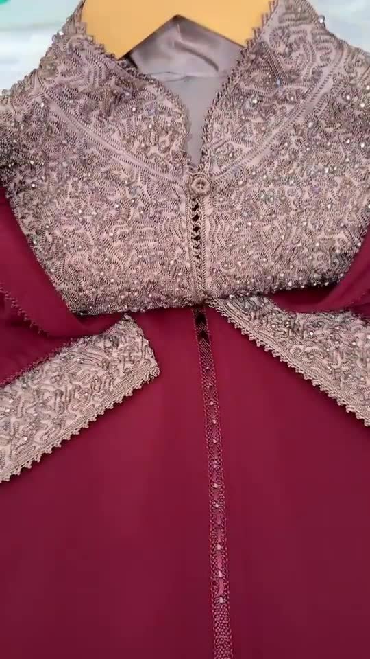 Djellaba Bordeaux & argent