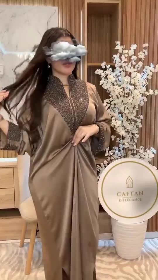Djellaba Satin champagne