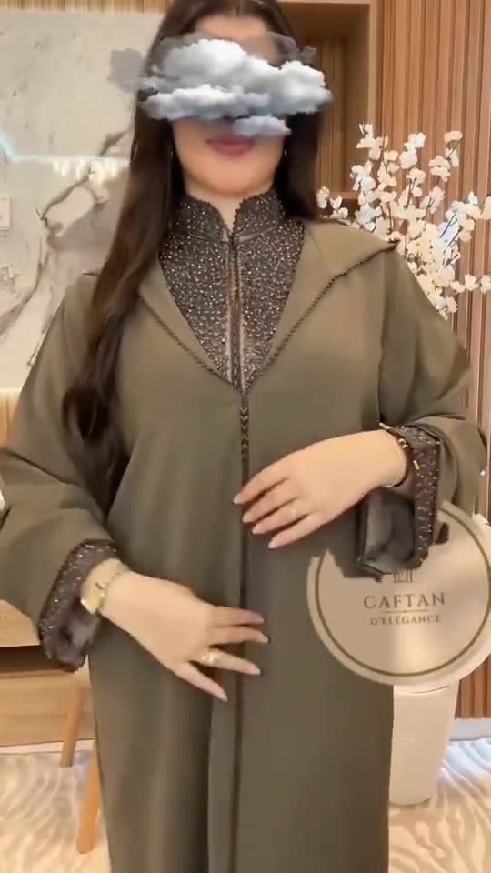 Djellaba Olive & argent