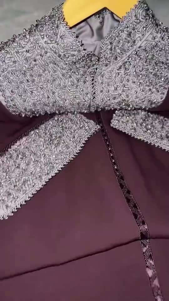 Djellaba Prune & argent