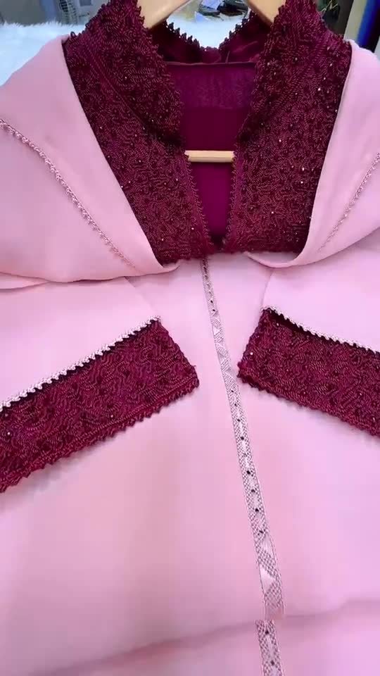 Djellaba Rose & grenat